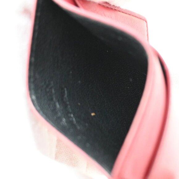 YVES SAINT LAURENT YSL Logo Card Case Wallet Leather Red Made in Italy 63KB290 - Picture 7 of 16